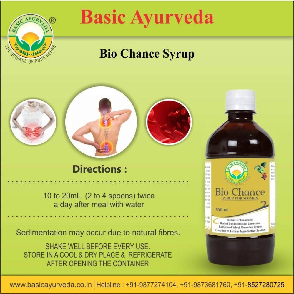 Basic Ayurveda Bio Chance Syrup Directions