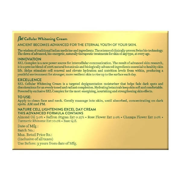 Biotique Advanced Ayurveda Bxl Cellular Whitening Cream For All Skin Types - Distacart