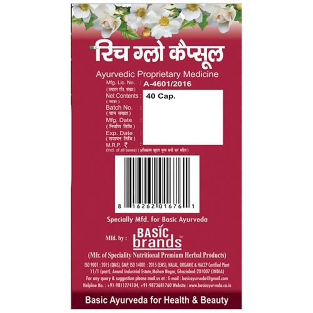 Basic Ayurveda Rich Glow Capsules Oline
