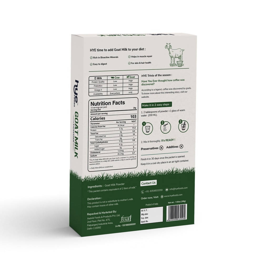 Aadvik Hye Foods Goat Milk Powder - Distacart