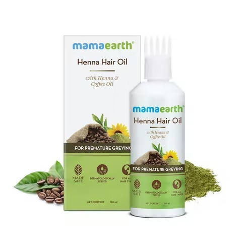 Mamaearth Henna Hair Oil with Henna & Coffee Oil