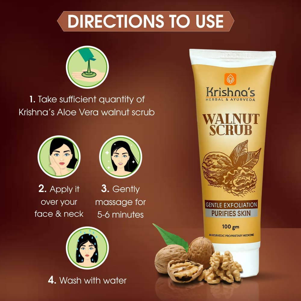 Krishna's Herbal & Ayurveda Walnut Scrub