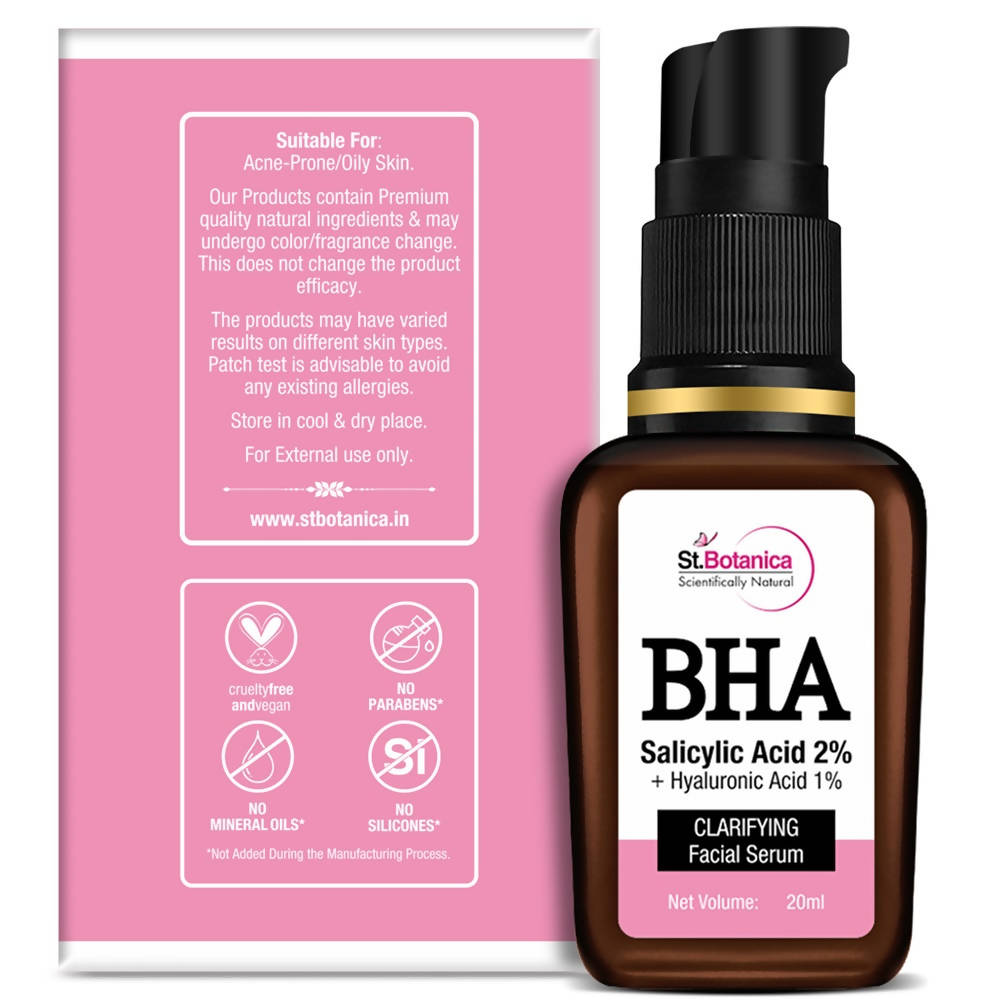 St.Botanica BHA Salicylic Acid 2% + Hyaluronic Acid 1% Clarifying Facial Serum