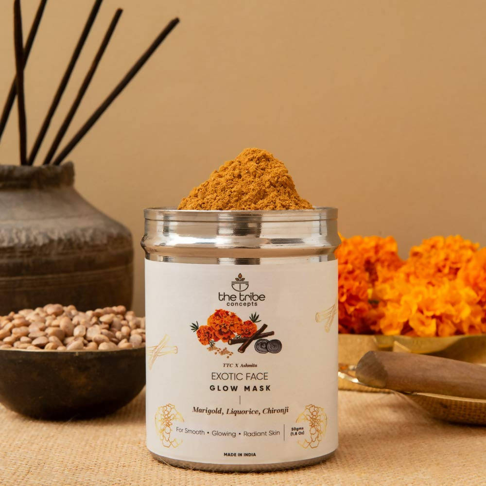 The Tribe Concepts Exotic Face Glow Mask uses