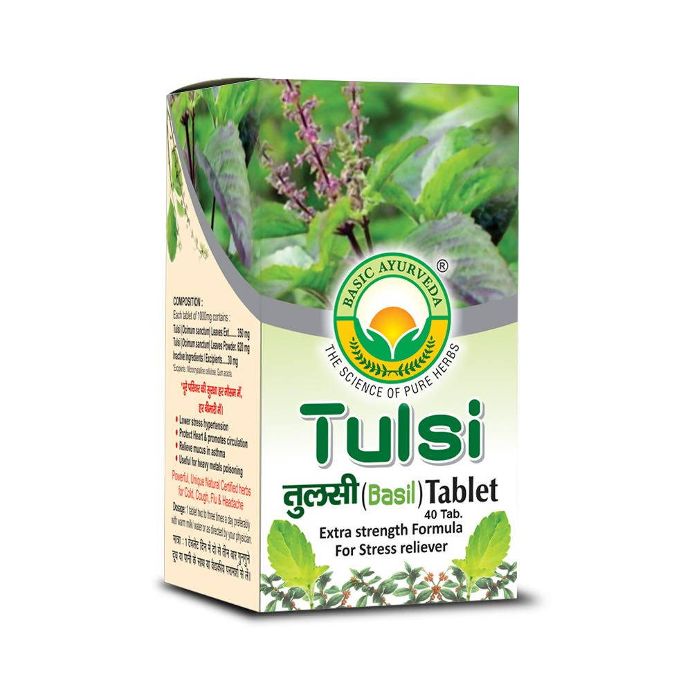 Basic Ayurveda Tulsi (Basil) 40 Tablet