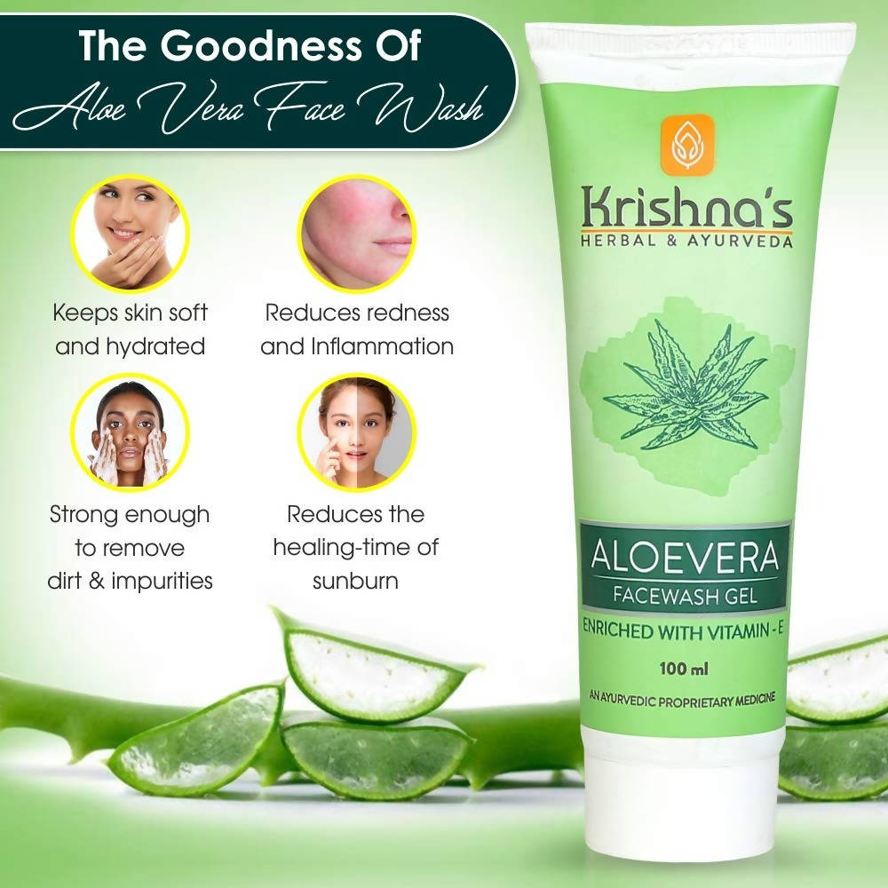 Krishna's Herbal & Ayurveda Aloe vera Face Wash Gel